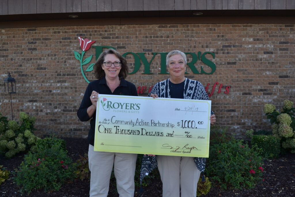 Royer S Flowers Donates 1 000 To Community Action Partnership Of Lancaster County Community Action Partnership Of Lancaster County